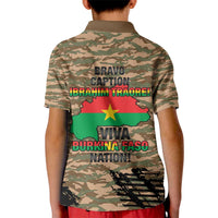 Burkina Faso Military Kid Polo Shirt Bravo Caption Traore! Viva Burkina Faso Nation!