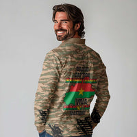 Burkina Faso Military Long Sleeve Polo Shirt Bravo Caption Traore! Viva Burkina Faso Nation!