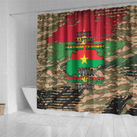 Burkina Faso Military Shower Curtain Bravo Caption Traore! Viva Burkina Faso Nation!