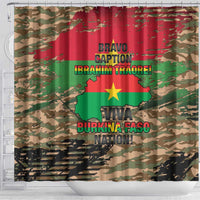 Burkina Faso Military Shower Curtain Bravo Caption Traore! Viva Burkina Faso Nation!