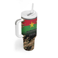 Burkina Faso Military Tumbler With Handle Bravo Caption Traore! Viva Burkina Faso Nation!