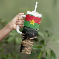 Burkina Faso Military Tumbler With Handle Bravo Caption Traore! Viva Burkina Faso Nation!