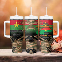 Burkina Faso Military Tumbler With Handle Bravo Caption Traore! Viva Burkina Faso Nation!