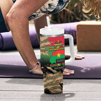 Burkina Faso Military Tumbler With Handle Bravo Caption Traore! Viva Burkina Faso Nation!