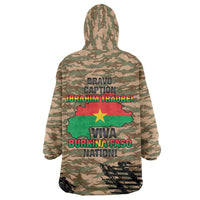 Burkina Faso Military Wearable Blanket Hoodie Bravo Caption Traore! Viva Burkina Faso Nation!