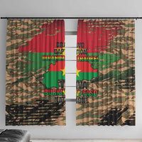 Burkina Faso Military Window Curtain Bravo Caption Traore! Viva Burkina Faso Nation!