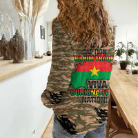Burkina Faso Military Women Casual Shirt Bravo Caption Traore! Viva Burkina Faso Nation!