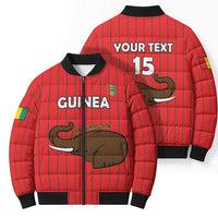 Custom Guinea Football Bomber Puffer Jacket Allez Syli National - Wonder Print Shop