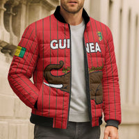 Custom Guinea Football Bomber Puffer Jacket Allez Syli National - Wonder Print Shop
