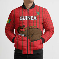 Custom Guinea Football Bomber Puffer Jacket Allez Syli National - Wonder Print Shop