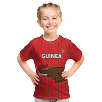 Custom Guinea Football Kid T Shirt Allez Syli National - Wonder Print Shop