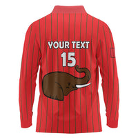 Custom Guinea Football Long Sleeve Polo Shirt Allez Syli National - Wonder Print Shop