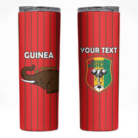 Custom Guinea Football Skinny Tumbler Allez Syli National - Wonder Print Shop