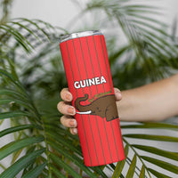 Custom Guinea Football Skinny Tumbler Allez Syli National - Wonder Print Shop