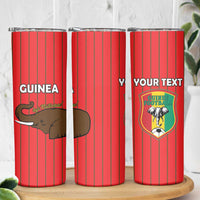 Custom Guinea Football Skinny Tumbler Allez Syli National - Wonder Print Shop