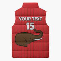 Custom Guinea Football Sleeveless Puffer Jacket Allez Syli National - Wonder Print Shop