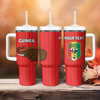 Custom Guinea Football Tumbler With Handle Allez Syli National - Wonder Print Shop
