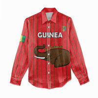 Custom Guinea Football Women Casual Shirt Allez Syli National - Wonder Print Shop
