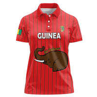 Custom Guinea Football Women Polo Shirt Allez Syli National - Wonder Print Shop