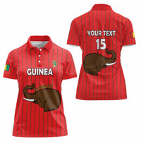 Custom Guinea Football Women Polo Shirt Allez Syli National - Wonder Print Shop