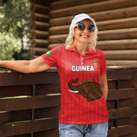 Custom Guinea Football Women Polo Shirt Allez Syli National - Wonder Print Shop