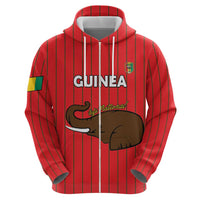 Custom Guinea Football Zip Hoodie Allez Syli National - Wonder Print Shop