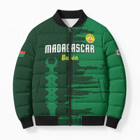 Custom Madagascar Football Bomber Puffer Jacket Go Barea - Wonder Print Shop