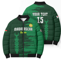Custom Madagascar Football Bomber Puffer Jacket Go Barea - Wonder Print Shop