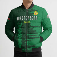 Custom Madagascar Football Bomber Puffer Jacket Go Barea - Wonder Print Shop