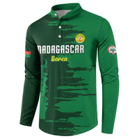 Custom Madagascar Football Button Sweatshirt Go Barea - Wonder Print Shop