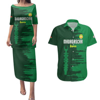 Custom Madagascar Football Couples Matching Puletasi and Hawaiian Shirt Go Barea - Wonder Print Shop