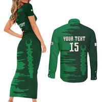 Custom Madagascar Football Couples Matching Short Sleeve Bodycon Dress and Long Sleeve Button Shirt Go Barea - Wonder Print Shop