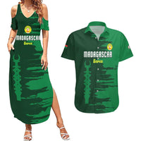 Custom Madagascar Football Couples Matching Summer Maxi Dress and Hawaiian Shirt Go Barea - Wonder Print Shop