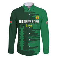 Custom Madagascar Football Family Matching Long Sleeve Bodycon Dress and Hawaiian Shirt Go Barea - Wonder Print Shop