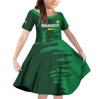 Custom Madagascar Football Family Matching Off Shoulder Short Dress and Hawaiian Shirt Go Barea - Wonder Print Shop