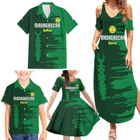 Custom Madagascar Football Family Matching Summer Maxi Dress and Hawaiian Shirt Go Barea - Wonder Print Shop