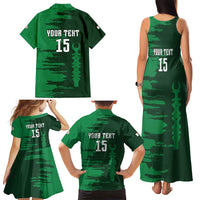 Custom Madagascar Football Family Matching Tank Maxi Dress and Hawaiian Shirt Go Barea - Wonder Print Shop