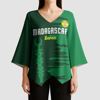 Custom Madagascar Football Kimono Sleeve Blouse Go Barea - Wonder Print Shop