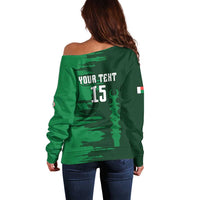 Custom Madagascar Football Off Shoulder Sweater Go Barea - Wonder Print Shop