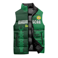 Custom Madagascar Football Sleeveless Puffer Jacket Go Barea - Wonder Print Shop
