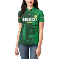 Custom Madagascar Football Women Polo Shirt Go Barea - Wonder Print Shop