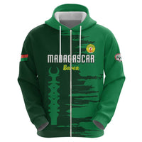 Custom Madagascar Football Zip Hoodie Go Barea - Wonder Print Shop