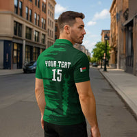 Custom Madagascar Football Zipper Polo Shirt Go Barea - Wonder Print Shop