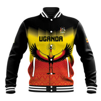 Custom Uganda Football Baseball Jacket Go Cranes Go - Wonder Print Shop