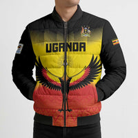 Custom Uganda Football Bomber Puffer Jacket Go Cranes Go - Wonder Print Shop