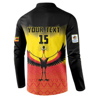 Custom Uganda Football Button Sweatshirt Go Cranes Go - Wonder Print Shop