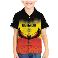 Custom Uganda Football Family Matching Mermaid Dress and Hawaiian Shirt Go Cranes Go - Wonder Print Shop