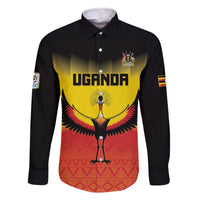 Custom Uganda Football Family Matching Off The Shoulder Long Sleeve Dress and Hawaiian Shirt Go Cranes Go - Wonder Print Shop