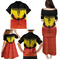 Custom Uganda Football Family Matching Puletasi and Hawaiian Shirt Go Cranes Go - Wonder Print Shop