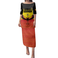 Custom Uganda Football Family Matching Puletasi and Hawaiian Shirt Go Cranes Go - Wonder Print Shop
